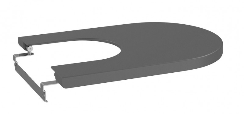 Roca Inspira Round deska pokrywa bidetowa wolnoopadająca Supralit onyks A80652264B