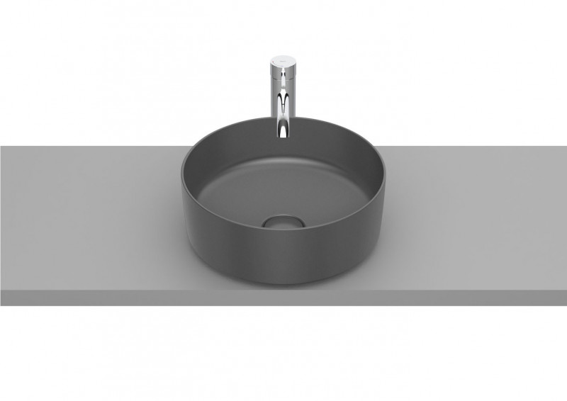 Roca Inspira Round umywalka nablatowa 37x37 onyks A327523640