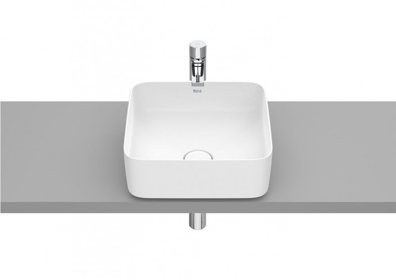 Roca Inspira Square umywalka nablatowa 37x37 biały matowy A327532620