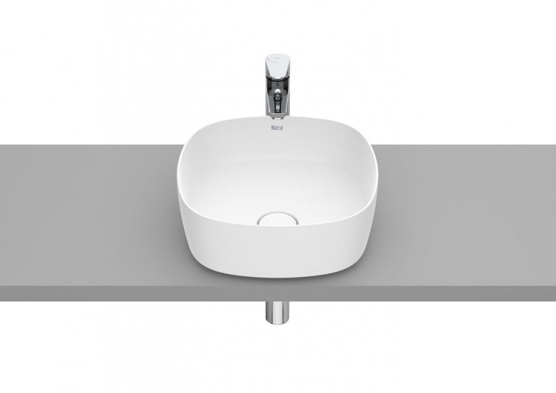 Roca Inspira Soft umywalka nablatowa 37x37 biały matowy A327502620