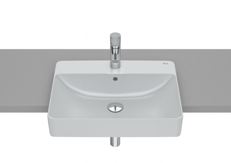 Roca Inspira Square umywalka półblatowa 55x42 perłowy A32753S630