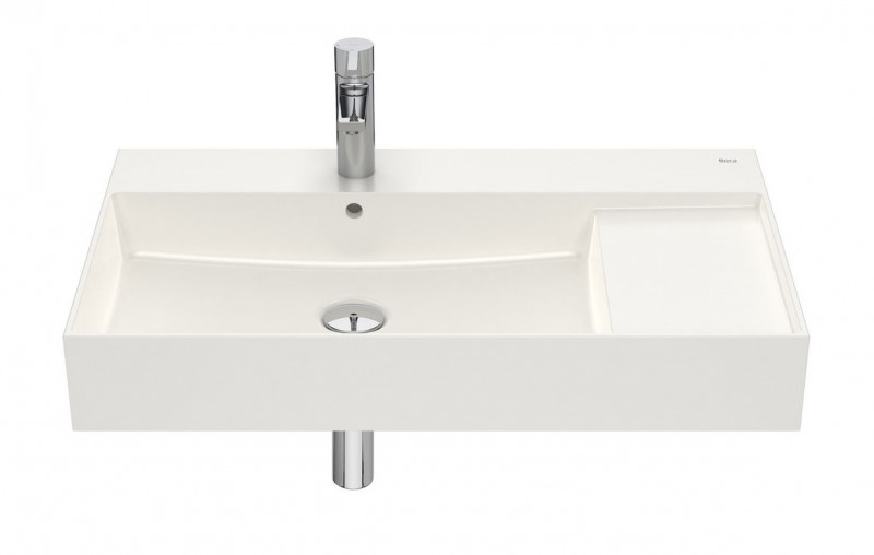 Roca Inspira Square umywalka wisząca asymetryczna 80x49 beżowy A32752B650