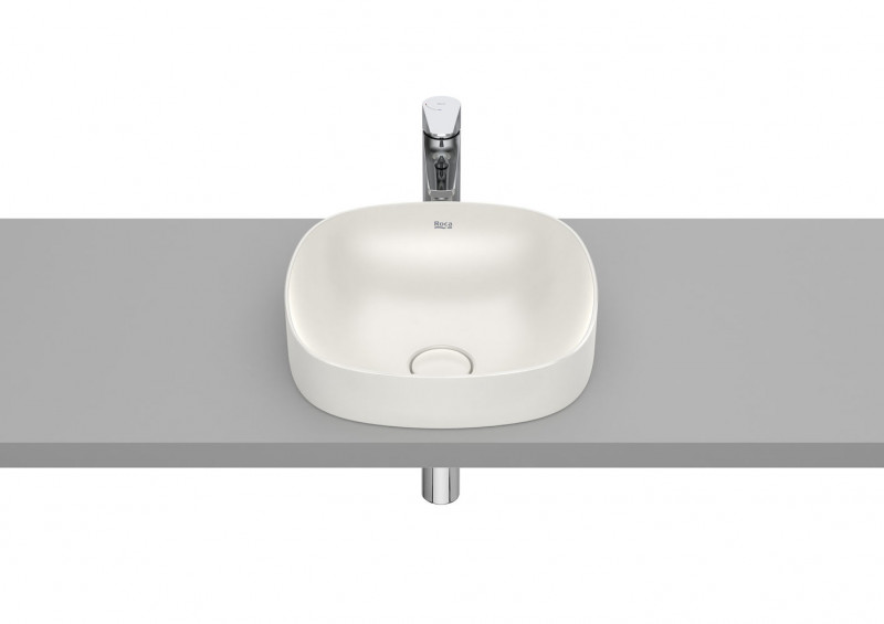 Roca Inspira Soft umywalka wpuszczana w blat 37x37 beżowy A32750R650