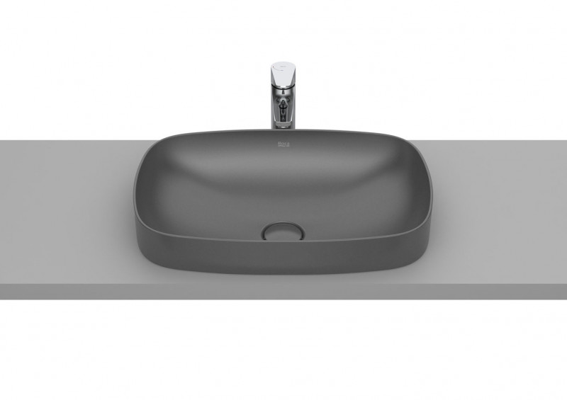 Roca Inspira Soft umywalka wpuszczana w blat 55x37 onyks A327504640