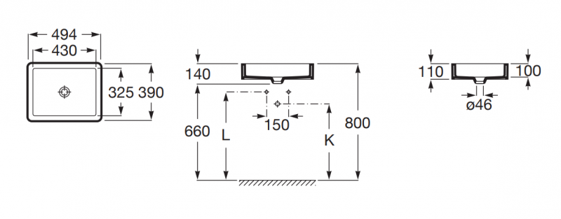 Roca Inspira Square umywalka podblatowa 43x32 beżowy A327536650