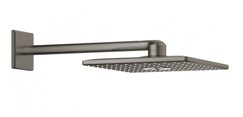 Grohe Rainshower 310 SmartActive Cube deszczownica 31x31 z ramieniem 2 strumienie grafit szczotkowany brushed hard graphite 26479AL0