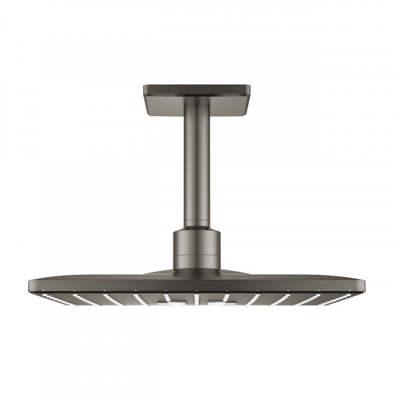 Grohe Rainshower 310 SmartActive Cube deszczownica 31x31 z ramieniem sufitowym 2 strumienie grafit szczotkowany brushed hard graphite 26481AL0