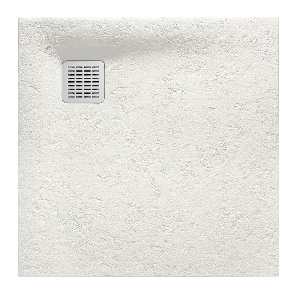 Roca Terran brodzik kwadratowy 80x80 z syfonem konglomerat stonex beżowy AP10332032001650