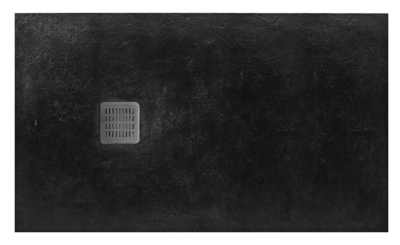 Roca Terran brodzik prostokątny 140x100 z syfonem konglomerat stonex czarny AP1015783E801400