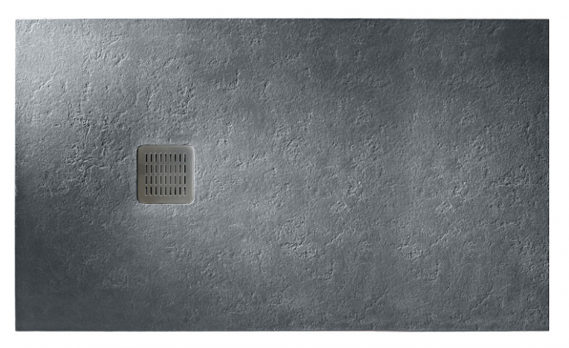 Roca Terran brodzik prostokątny 140x100 z syfonem konglomerat stonex szary łupek AP1015783E801200