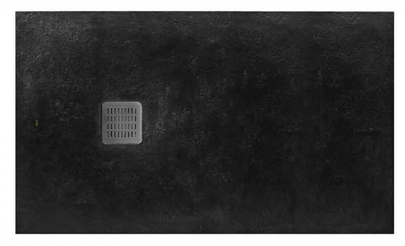 Roca Terran brodzik prostokątny 120x100 z syfonem konglomerat stonex czarny AP1014B03E801400