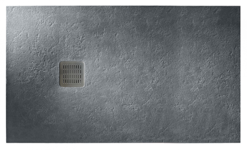 Roca Terran brodzik prostokątny 120x100 z syfonem konglomerat stonex szary łupek AP1014B03E801200