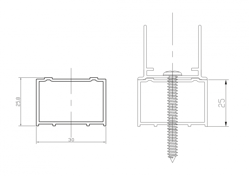 Roca Capital Black profil poszerzający do drzwi 2,5 cm czarny AM49195060