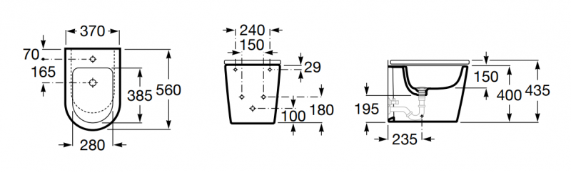 Roca Inspira Round bidet stojący biały matowy A357527620
