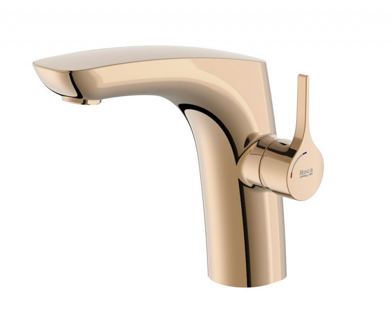 Roca Insignia Rose Gold bateria umywalkowa Cold Start bez korka różowe złoto A5A3B3ARG0