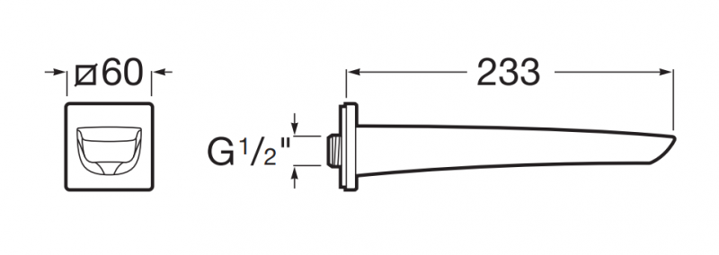 Roca Insignia Rose Gold wylewka wannowa różowe złoto A5A0703RG0