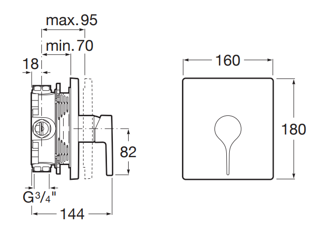 Roca Insignia Rose Gold bateria prysznicowa podtynkowa różowe złoto A5A2B3ARG0