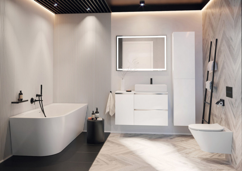 Roca Eternity wanna wolnostojąca przyścienna prawa 165x75 akryl biały A248592000