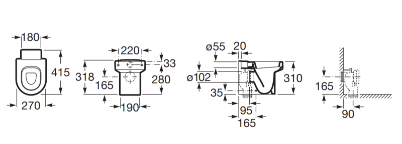 Roca  Happening Baby miska WC stojąca dla dzieci A347115000