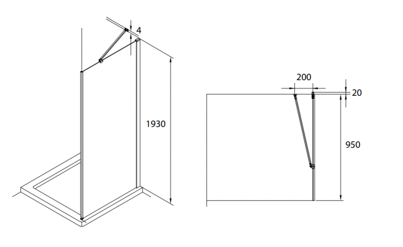 Roca Capital Black ścianka boczna 100 cm czarny przeźroczyste MaxiClean AM4410016M