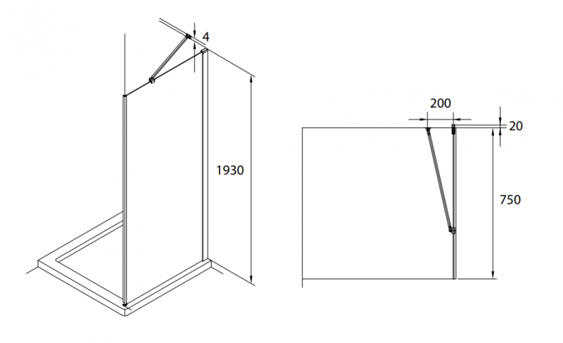Roca Capital Black ścianka boczna 80 cm czarny przeźroczyste MaxiClean AM4408016M