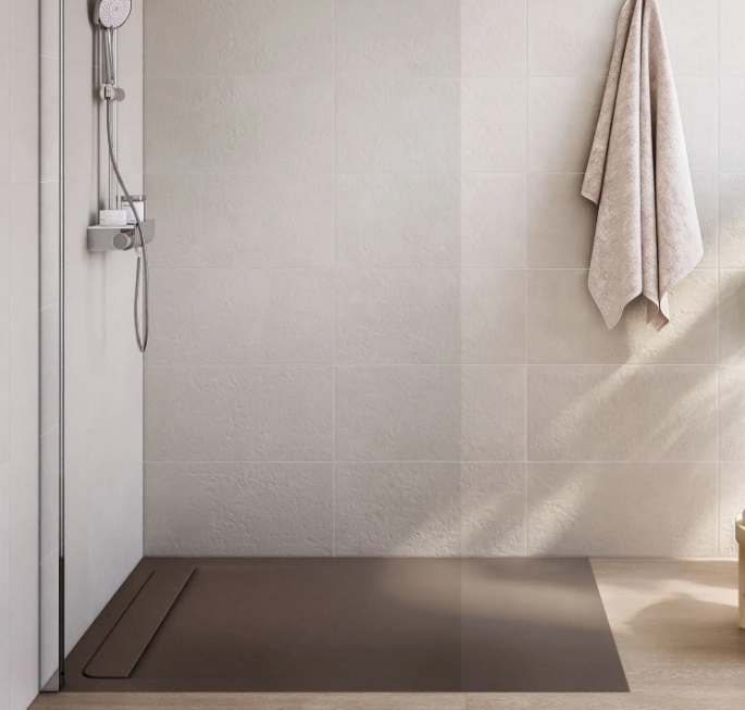 Roca Aquos brodzik prostokątny 120x90 ze zintegrowanym odpływem liniowym Stonex cafe AP6014B038401660