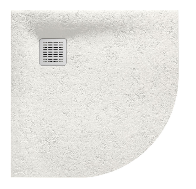 Roca Terran brodzik półokrągły 90x90 z syfonem kompozytowy stonex beżowy AP10538438401650