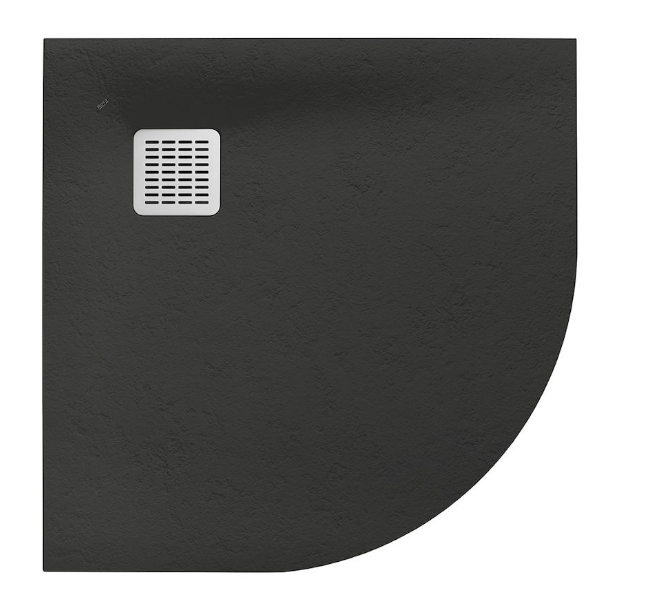 Roca Terran brodzik półokrągły 90x90 z syfonem kompozytowy stonex onyks AP10538438401640