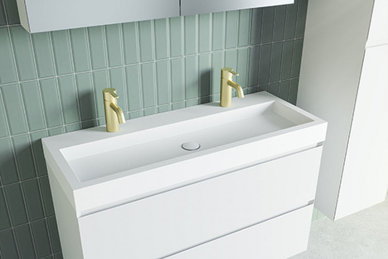 Riho Spring Vow umywalka z marmuru syntetycznego 60x40 cm biały mat F70100