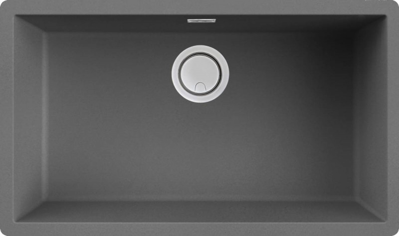Elleci Zen 130 zlewozmywak 1 komora podwieszana lub wpuszczana K99 ciemnoszary KeratekPlus LKZ13099