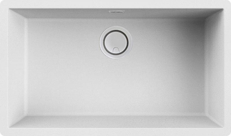 Elleci Zen 130 zlewozmywak 1 komora podwieszana lub wpuszczana K96 biały KeratekPlus LKZ13096