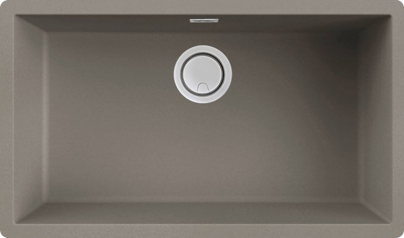 Elleci Zen 130 zlewozmywak 1 komora podwieszana lub wpuszczana K93 gołębi szary KeratekPlus LKZ13093