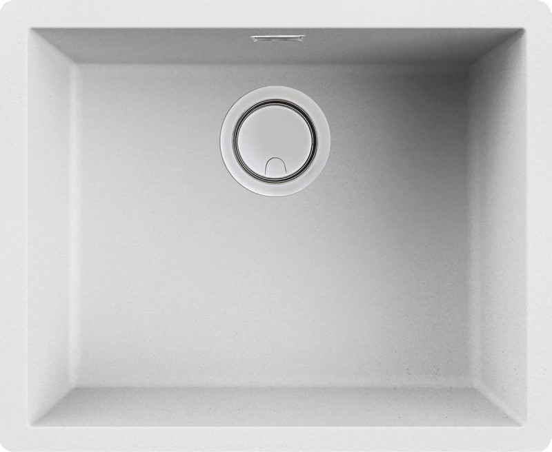 Elleci Zen 105 zlewozmywak 1 komora podwieszana lub wpuszczana K96 biały KeratekPlus LKZ10596