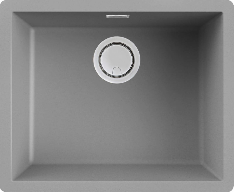 Elleci Zen 105 zlewozmywak 1 komora podwieszana lub wpuszczana K97 jasnoszary KeratekPlus LKZ10597