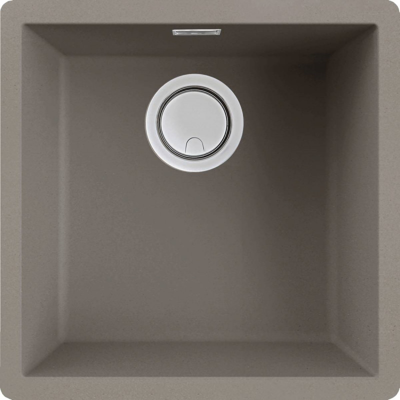 Elleci Zen 102 zlewozmywak 1 komora podwieszana lub wpuszczana K93 gołębi szary KeratekPlus LKZ10293