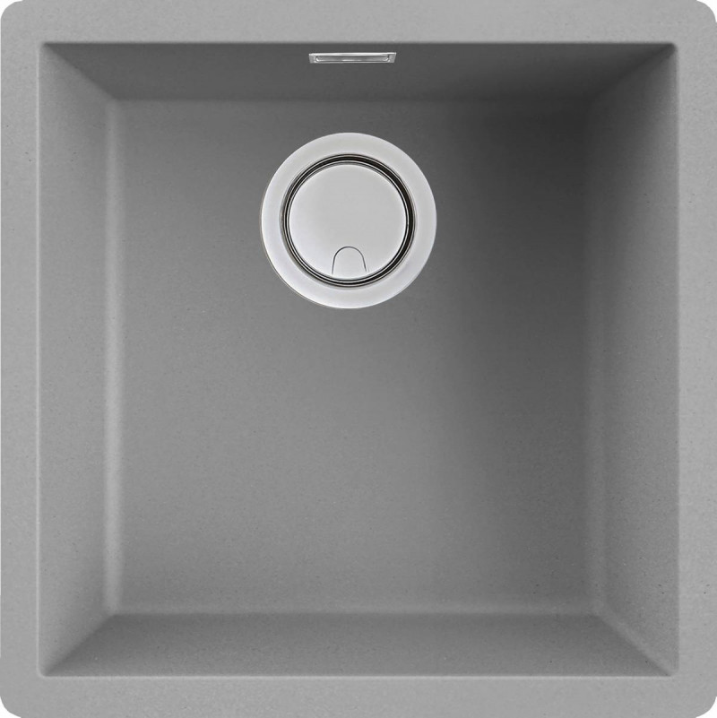 Elleci Zen 102 zlewozmywak 1 komora podwieszana lub wpuszczana K97 jasnoszary KeratekPlus LKZ10297