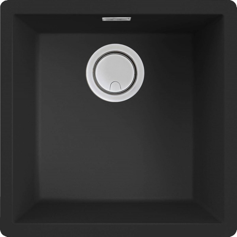 Elleci Zen 102 zlewozmywak 1 komora podwieszana lub wpuszczana K86 czarny KeratekPlus LKZ10286