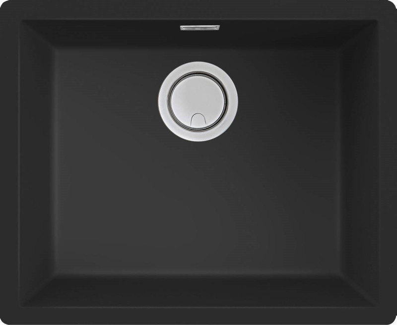 Elleci Zen 105 zlewozmywak 1 komora podwieszana lub wpuszczana K86 czarny KeratekPlus LKZ10586