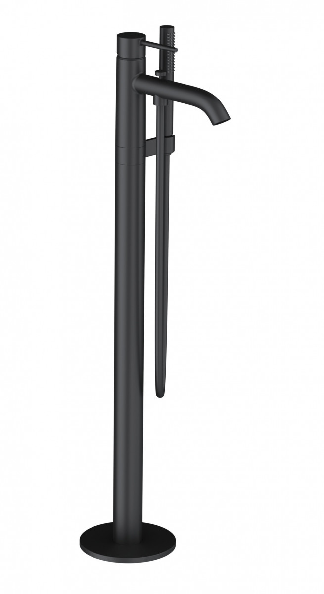 Kludi Bozz jednouchwytowa bateria wannowa wolnostojąca czarny mat 385903976