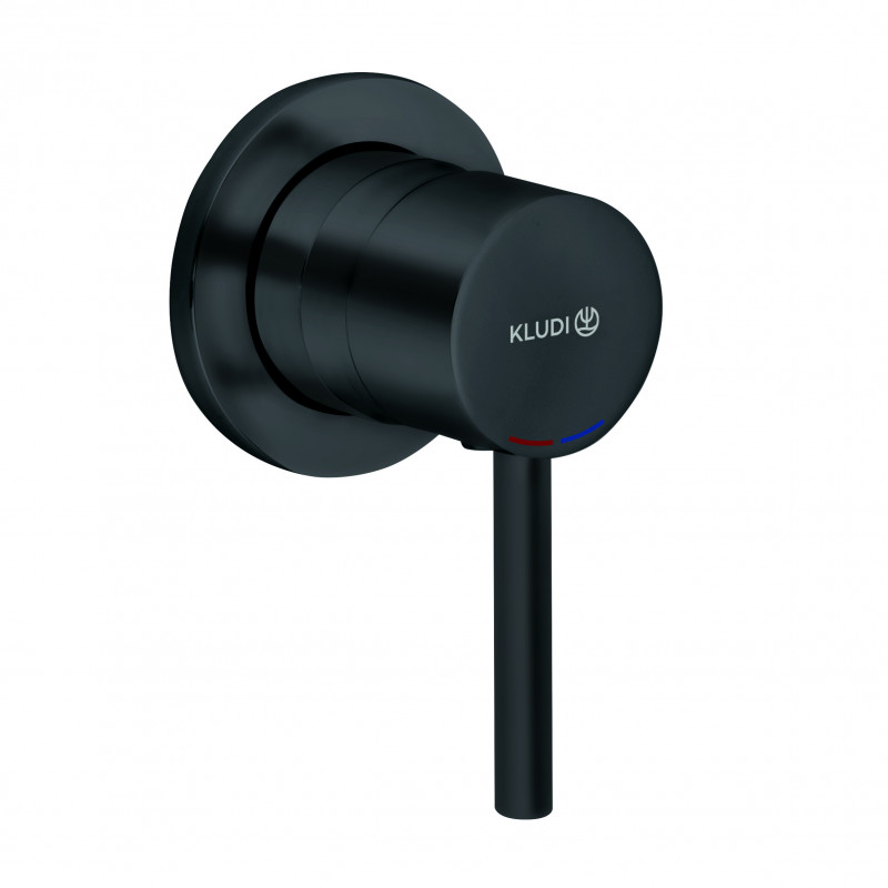 Kludi Bozz jednouchwytowa bateria prysznicowa podtynkowa czarny matowy 38 925 39 76
