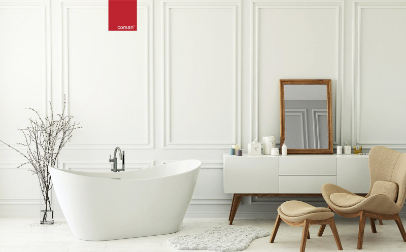 Corsan Nauti wanna wolnostojąca akrylowa 160x72 biała E043