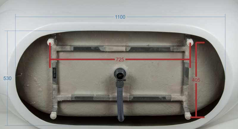 Corsan Olvena wanna wolnostojąca akrylowa 160x75 biała E-041