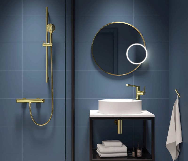 Deante Arnika bateria prysznicowa natynkowa złoty BQAZ40M