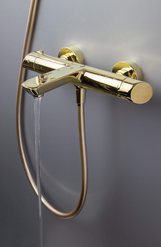 Deante Arnika bateria wannowa natynkowa złoty BQAZ10M