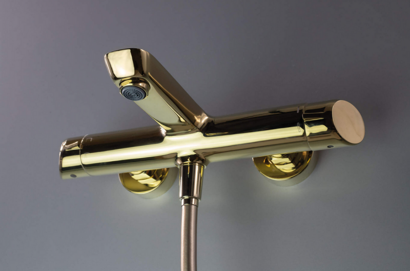 Deante Arnika bateria wannowa natynkowa złoty BQAZ10M