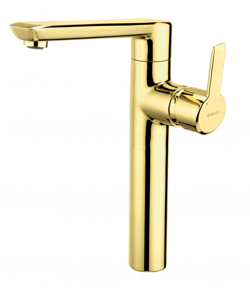 Deante Arnika bateria umywalkowa wysoka złoty BQAZ20K