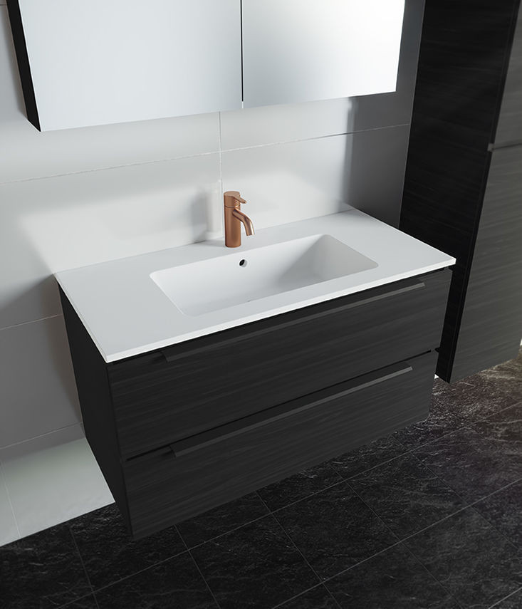 Riho Spring Dew umywalka z marmuru syntetycznego 100x46 cm biały mat F70096