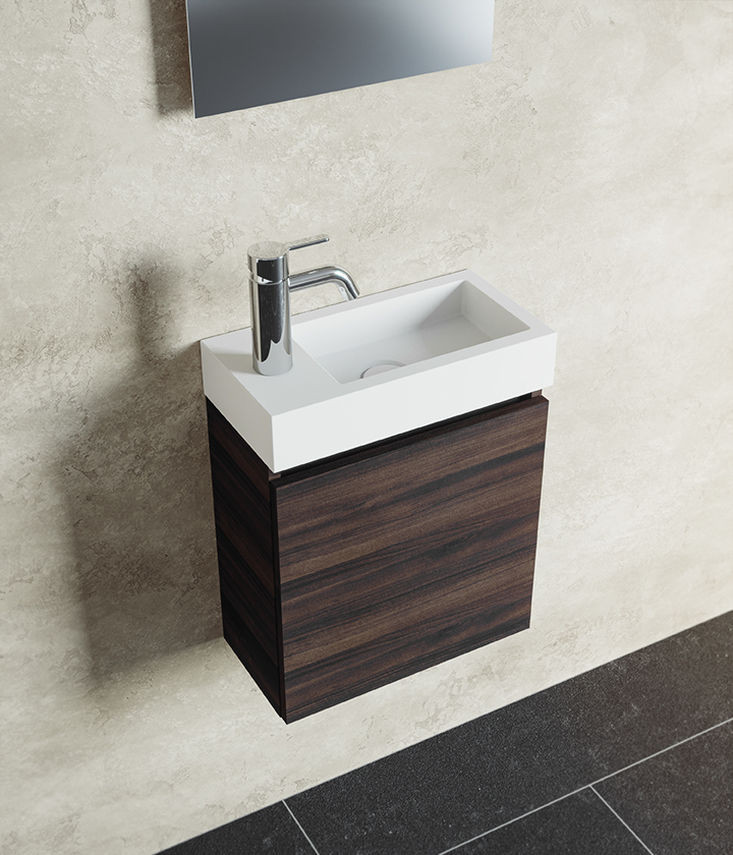 Riho Spring Vow umywalka mała z marmuru syntetycznego 40x20 cm biały mat F70115