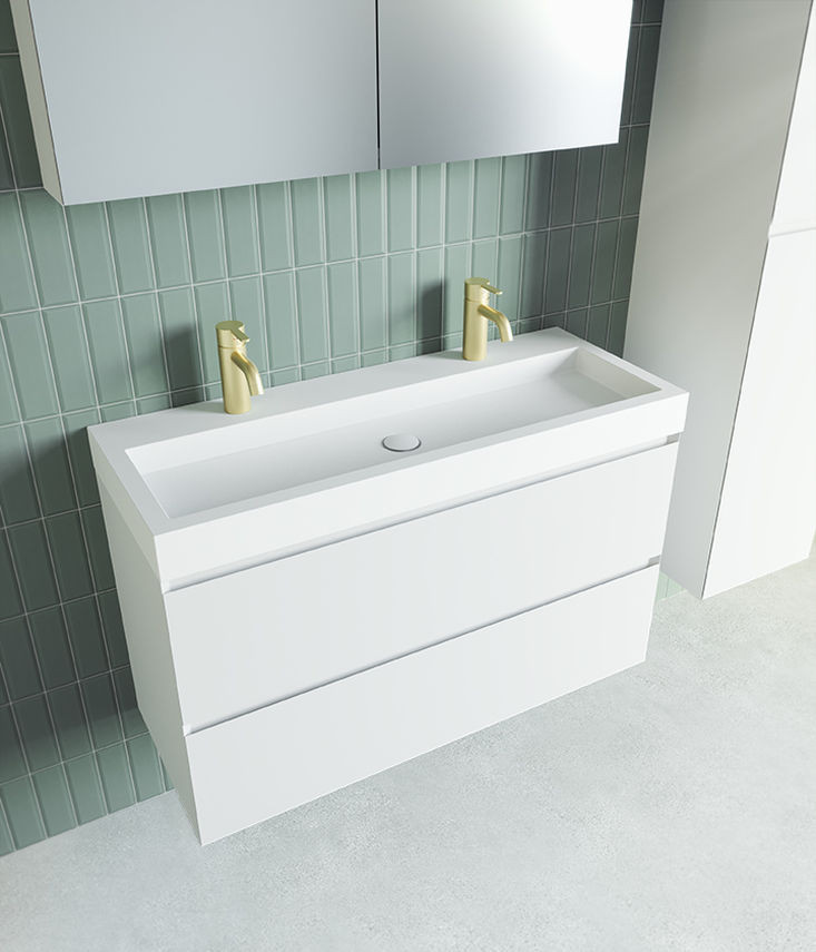 Riho Spring Vow umywalka z marmuru syntetycznego 60x40 cm biały mat F70100