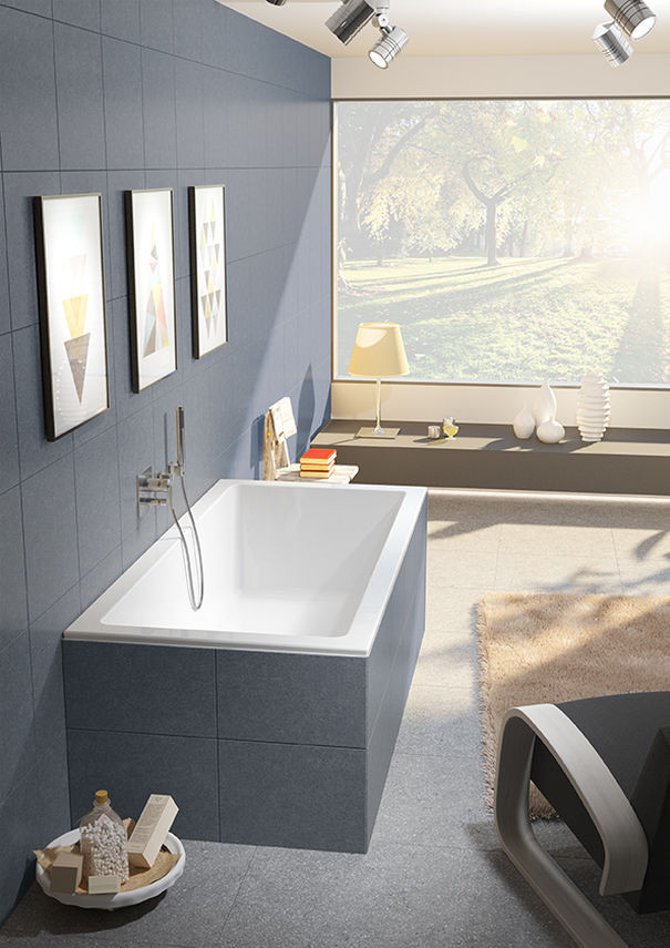 Riho Rethink Cubic wanna prostokątna 170x75 z syfonem biały połysk BR07005